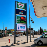 Panneau de signalisation personnalisé pour prix de carburant, affichage numérique LED pour station-service, totem d'affichage de prix avec structure en acier galvanisé, fabricant