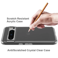 Coque de téléphone transparente antichoc anti-jaunissement PC+TPU à expédition rapide pour Google Pixel 11 11A 10 10A 9 8 8A 7 7A Pro XL