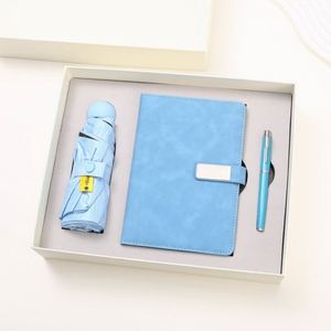 Set de Regalo Promocional Empresarial, Agenda A5, Bolígrafo de Acero Inoxidable, Paraguas, Logotipo Personalizado, Impresión UV, Caja de Regalo - Product Image 5