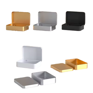 Rts 88*60*20 mét hình chữ nhật bản lề tinplate hộp rỗng nhỏ phẳng hộp thiếc trong vàng đen bạc đỏ mờ màu sắc với <span class=keywords><strong>USB</strong></span> gói - Product Image 4