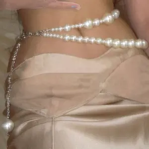 性感仿珍珠双层时尚饰品身体链高品质腰链女性