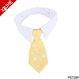 Venta al por mayor, accesorios económicos para perros, corbatas para perros con estampado de estrellas blancas 100% poliéster - Product Image 6