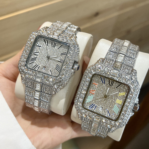 Reloj de lujo con movimiento de diamantes de 42mm para hombre, reloj mecánico de diamantes de acero inoxidable, circón de moissanita personalizado - Product Image 1