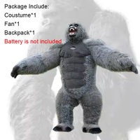 Costume de mascotte gonflable gorille 2/2.6/3m King Kong personnalisé Anime Cosplay mascotte adulte maquillage carnaval