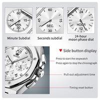 Montre de plongée sportive de luxe en acier inoxydable avec logo personnalisé OEM 3626, montre lumineuse pour hommes