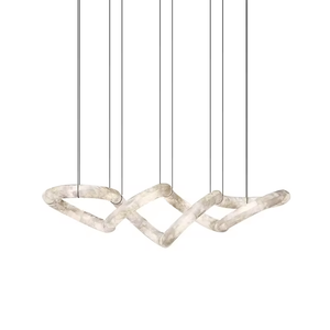 Lampadario <span class=keywords><strong>LED</strong></span> <span class=keywords><strong>a</strong></span> <span class=keywords><strong>sospensione</strong></span> lunga in alabastro, stile moderno minimalista, <span class=keywords><strong>a</strong></span> croce, di nuova creazione, molto venduto negli Stati Uniti, per tavolo da pranzo o bar - Product Image 4