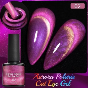 Esmalte de Uñas en Gel Aurora Starlit Cat Eye, Brillo Arcoíris, Efecto Galaxia, Magnético, Arte de Uñas, Gel UV Semipermanente - Product Image 4