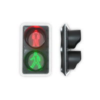 Feu de signalisation routière piétonnier rouge-vert 300 mm en plastique PC pour intersection
