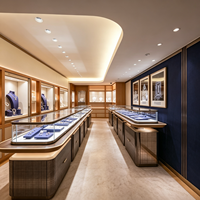 Conception d'intérieur de bijouterie sur mesure, aménagement complet de boutique de détail avec vitrine à bijoux, solution clé en main
