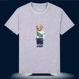 T-shirt en coton respirant pour <span class=keywords><strong>femme</strong></span>, style coréen, à manches courtes, col rond, décontracté, motif animal classique, ours en peluche pour l'été - Product Image 6