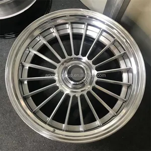 New design high quality custom 15 to 26 inch 3 pieces forged split wheel deep concave 5x115 step lip alloy wheel