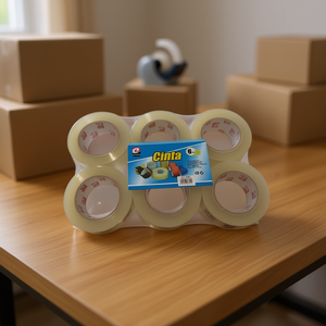 เทปใส Mnj ขนาด 4.8 ซม. x 200 ม. แพ็ค 6 ม้วน เทปกาวปิดผนึกสำหรับปิดกล่องและใช้งานทั่วไป - Product Image 2