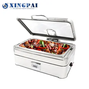 XINGPAI catering equipment 304 stainless steel hydraulic chafing dish buffet set for wedding party