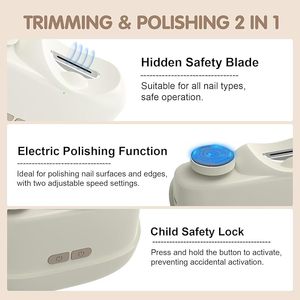 Ensemble de <span class=keywords><strong>coupe</strong></span>-ongles électriques professionnels, <span class=keywords><strong>coupe</strong></span>-ongles automatique pour les orteils avec lumière LED, outil multifonctionnel de <span class=keywords><strong>coupe</strong></span> et de polissage des ongles - Product Image 6