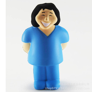 Cartoon Nurse PU Foam Toy High <b>Rebound</b> Desk Stress Relief Figurine - Product Image 1