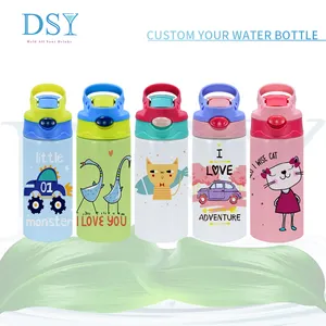 US Warehouse Sublimation becher 12oz 20oz Edelstahl Isolierte Kinder becher Sublimation gerade Kinder Wasser flaschen