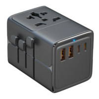 Adaptateur secteur universel 10A avec 7 prises, chargeur mural international pour voyages et usage hospitalier
