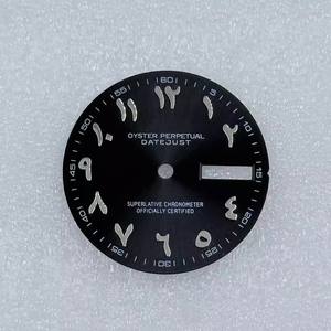 Journal Moyen-Orient Caractère Vert Luminescence Cadran Longue Fenêtre 3/3.8 Poignée Métal Montre Visage pour NH36 Machine - Product Image 3