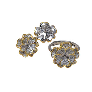 Accessoires DIY en forme de fleur de style européen et américain, boucles d'oreilles en argent S925 avec code couleur, 5-6 anneaux, 7-8 anneaux pour cheveux, perle creuse, perle de 3 mm - Product Image 5