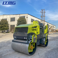 LTMG Compacteur à rouleaux de route hydraulique 0.8 tonnes 1 tonne 1.2 tonnes 1,5 tonne 4 tonnes Rouleau de route vibrant à double tambour