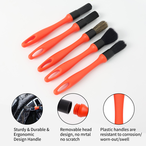 Kit de Cepillos de Cerdas Naturales de Jabalí Premium, <span class=keywords><strong>Cepillo</strong></span> Multifuncional para Limpieza y Desempolvado de Autos, <span class=keywords><strong>Cepillo</strong></span> Suave para Detallado de Autos - Product Image 2