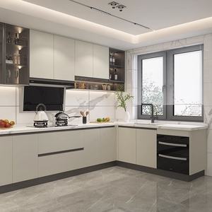 Muebles de Cocina Modernos Más Vendidos: Gabinetes con Refrigerador Integrado y Cocinas Abiertas. Suministro Directo de Fábrica para Villas y Hoteles - Product Image 2