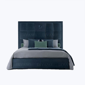 Ensemble de lit en velours bleu ciel Mazarin Fedi, taille Casa, prix bas, FD -BED-01 - Product Image 6