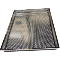 Plateau de cuisson en acier inoxydable perforé pour four, idéal pour chariot de cuisson