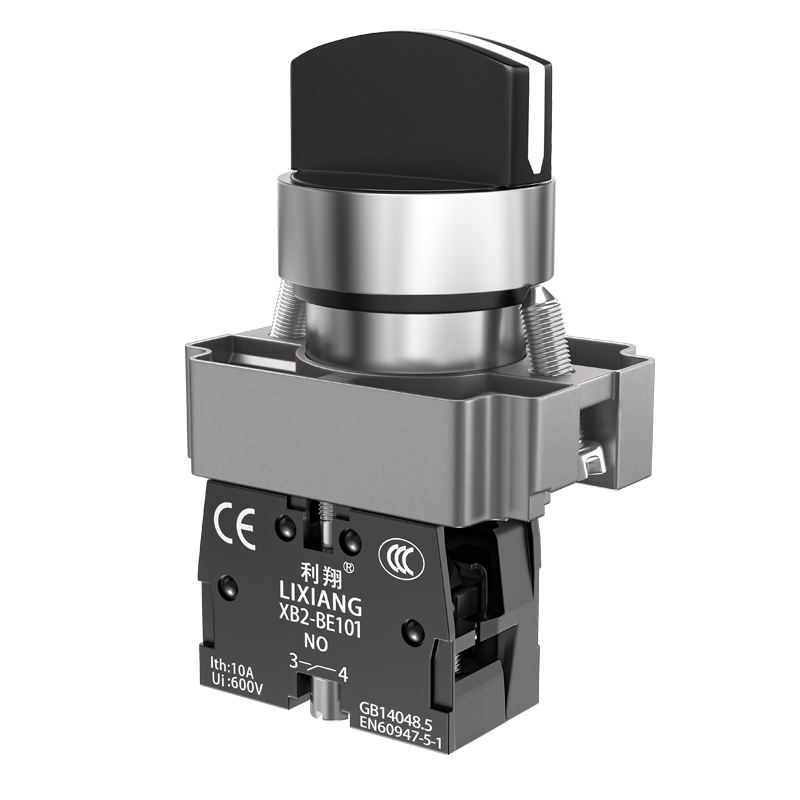 22mm XB2 Brass 1NO 2NO 1NO1NC 2/3 Position Self Locking Self Resetting 10A 660V Selector Knob Rotary Push Button Switch
