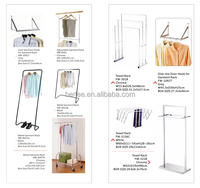 Kledingwinkel Zware Staande Kleding Display Dubbele Staaf Kledingrek Dubbele Paal Kledingrek Kleding Rail Opknoping Rail