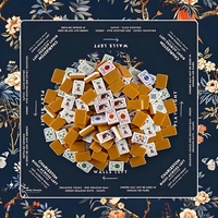 Mahjong Amerika Mewah Modern 160PCS 36mm Ubin Akrilik Berukir 4-Lapisan Dengan Alas Berwarna Biru Tua Tersedia untuk 4 Pemain
