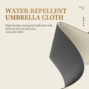 Ventilateur USB rechargeable populaire, <span class=keywords><strong>parapluie</strong></span> pliable automatique |   Logo personnalisé, protection UV, imperméable |   pour les journées chaudes d'été - Product Image 5
