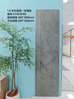 Carrelage d'escalier en porcelaine 180x30 de Foshan, taille personnalisée, avec nez de marche rainuré et marche plate