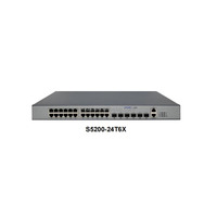 Switch de Acceso Ethernet S5200-24T6X, 24 Puertos 10/100/1000BASE-T Adaptativos, 6 Puertos 10GE SFP+, Soporte QoS VLAN, Red de Campus