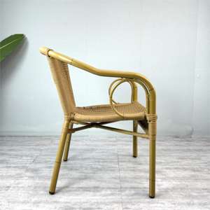 Asientos al aire libre <span class=keywords><strong>Sillas</strong></span> <span class=keywords><strong>de</strong></span> ratán vintage ligeras Patio Sillón <span class=keywords><strong>de</strong></span> bambú barato <span class=keywords><strong>Terraza</strong></span> al aire libre <span class=keywords><strong>Sillas</strong></span> <span class=keywords><strong>de</strong></span> ratán <span class=keywords><strong>de</strong></span> mimbre marrón - Product Image 2