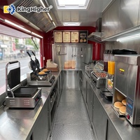 Camion de restauration rapide mobile entièrement équipé, remorque personnalisée pour la vente de hamburgers, hot-dogs et autres plats de rue, avec équipement de cuisine