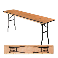 Table pliante de banquet en bois rectangulaire de 6 pieds table d'événement de fête de mariage de restaurant avec des produits durables