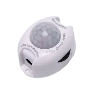 Sensor de movimento dc 5v 12v, interruptor de luz, temporizador ativado, sensor de movimento pir automático, desliga para iluminação led