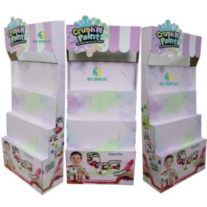 Đặc biệt tùy chỉnh Pop sàn giấy hiển thị đồ chơi hình hiển thị trường hợp các tông sóng Kệ hiển thị đứng cho đồ chơi sang trọng - Product Image 4