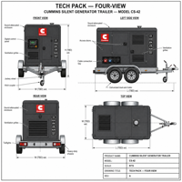 Générateur diesel Cummins 100 kVA 320 kVA 375 kVA 110/220 V/380 V pour usage domestique, petit groupe électrogène diesel silencieux, liste de prix de gros