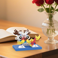 PUNGROW, juguete de construcción educativa, dragón, Mini bloques de animales, modelo simbólico, bloque de animales, juego de decoración, juguetes ensamblados para niños