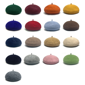 Wholesale Autumn <strong>Winter</strong> Fashion French Women'S 90% Wool Beret <strong>Hat</strong> Cap for Women <strong>Ladies</strong> Men - Product Image 6