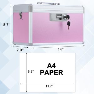 Caja de Seguridad <span class=keywords><strong>para</strong></span> Medicamentos, Botiquín de Primeros Auxilios, Almacenamiento de Medicamentos, Aluminio Reutilizable, Resistente al Agua, a Prueba de Golpes, con Cerradura <span class=keywords><strong>para</strong></span> Uso Familiar - Product Image 2