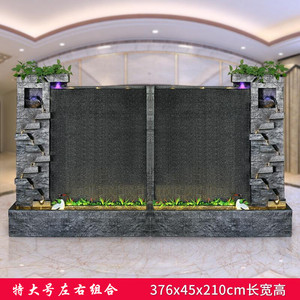 Fuente de agua de estilo europeo con cascada de resina para decoración de paisajes, ideal para sala de estar, recepción de hotel, o como cortina de agua para empresas. - Product Image 2