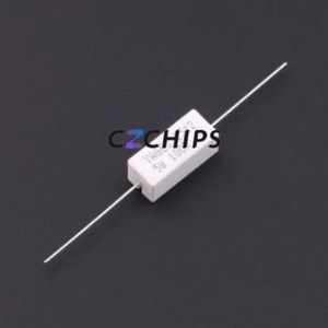 SQP500JB-100R <b>Through</b>-<b>Hole</b> <b>Resistor</b> <b>Through</b> <b>hole</b> Component (THT),22x9.5mm Cement 100Ohm 5% 5W - Product Image 1