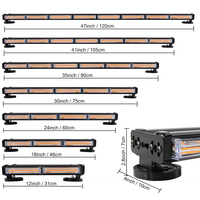 Barre lumineuse de travail COB LED 36W à 180W, lumière stroboscopique d'avertissement d'urgence pour voiture, camion de remorquage, lumière clignotante jaune ambre