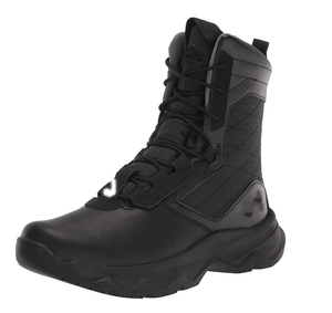 TSB78 Black men outdoor sports <b>hiking</b> long high top Customized Black Long <b>Boots</b> - Product Image 5