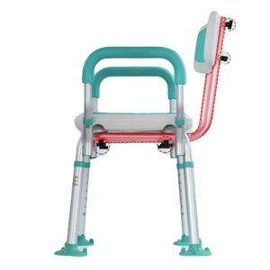 Silla de Ducha Ajustable de 6 Velocidades Antideslizante con Capacidad de 150 kg para Personas Mayores y Discapacitadas - Seguridad en el Baño - Product Image 4