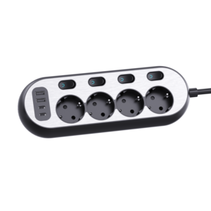 New Style Desk Socket with Switch 4 Outlet EU Standard Power Socket Extension Strip 16A <b>USB</b> Power <b>Plug</b> 2 <b>USB</b> and 2 Type-<b>c</b> - Product Image 3