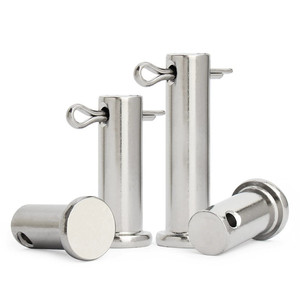 Single Hole Clevis Pins Wholesale Price <strong>A2</strong> A4 Clevis Pin With Flat Head Stainless Steel Threaded Clevis Pins With Hole - Product Image 1